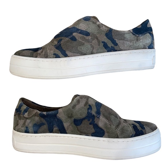 JSlides J Slides Green Camo Netty 1 Slip on Suede Platform Shoes Sneaker… - Picture 5 of 7